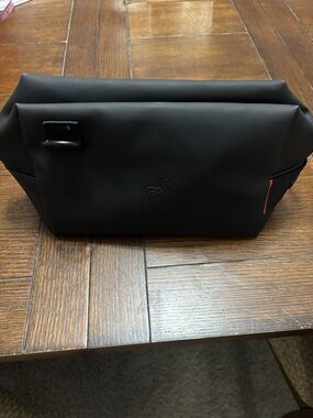 Chipotle Black Polyvinyl Zipper Pouch Travel Bag Dopp Kit
